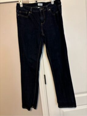 Liz Claiborne Indigo Straight Leg Jeans with Contrast Stitching